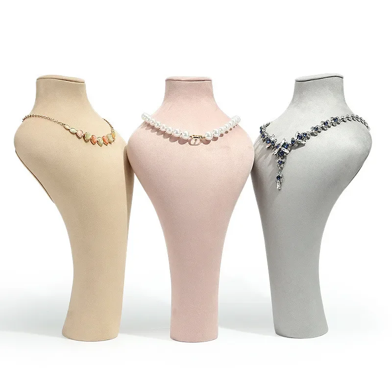 

Luxuly Jewelry Dispaly Stand For Necklace Mannequin Bust Pendant Showcase Window Props