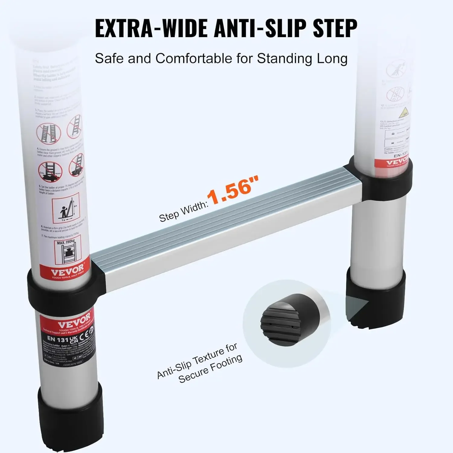 Telescoping Ladder, 12.5FT A-Shape Aluminum Extension Ladder Lightweight, Multi-Button Retraction Collapsible Ladder