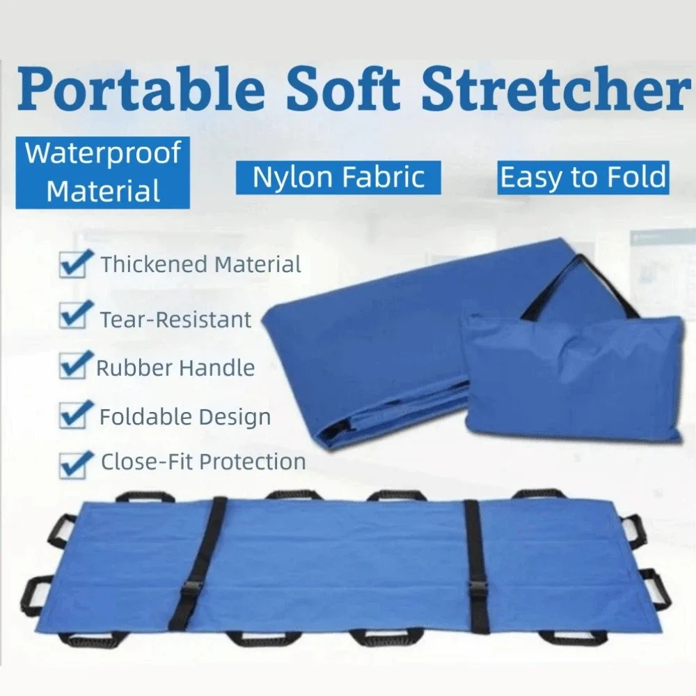 

Водонепроницаемый лист для позиционирования пациента, нейлоновый материал, 12 ручек, складной транспортный носилок, износостойкий портативный помощник