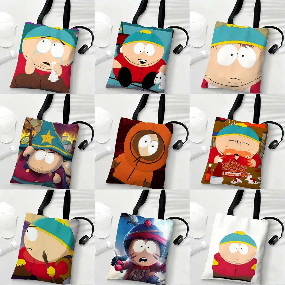

Funny S-South-Park Storage Bags Lightweight Eco Friendly Fashionable Multi Purpose Large Capacity Canvas Shoulder Tote