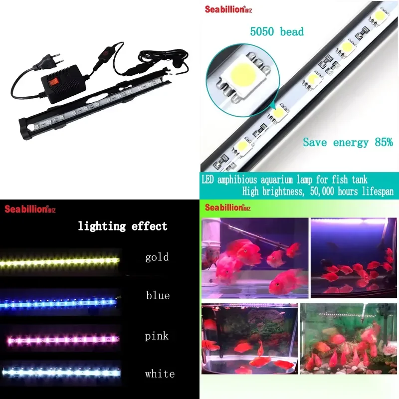 High Quality T4 LED Immersion Color Arowana Aquarium Lamp with Remote Control and Manual Operation