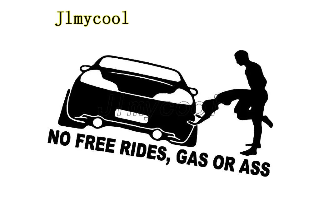 “No Free Rides, Gas or Coffee” Funny Vinyl Decal - Car Window Sticker