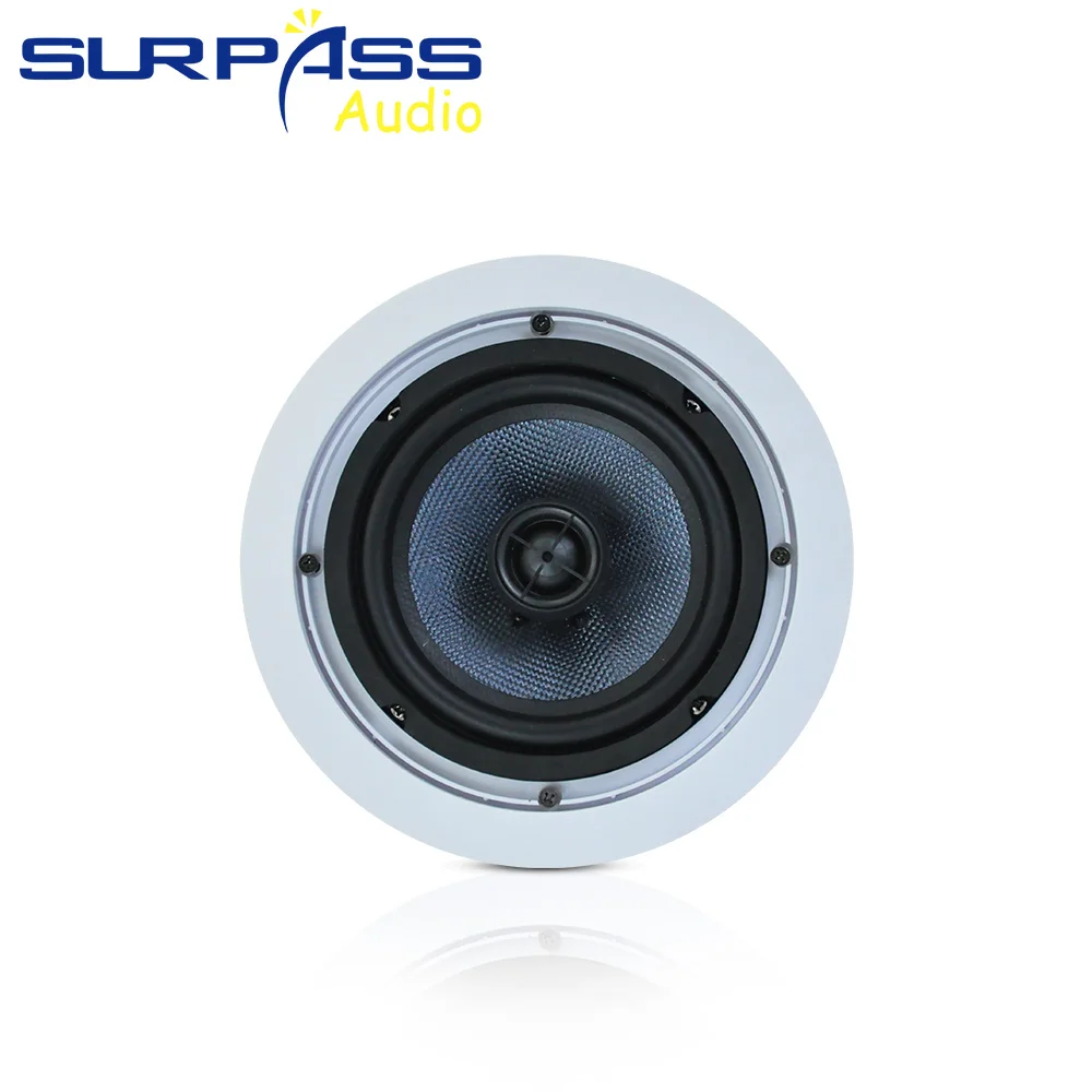 Home Theater 6.5Inch Coaxial Ceiling Passive Speaker 8ohm 40W Moisture-Proof In Wall Ceiling Music Loudspeaker Restaurant Indoor