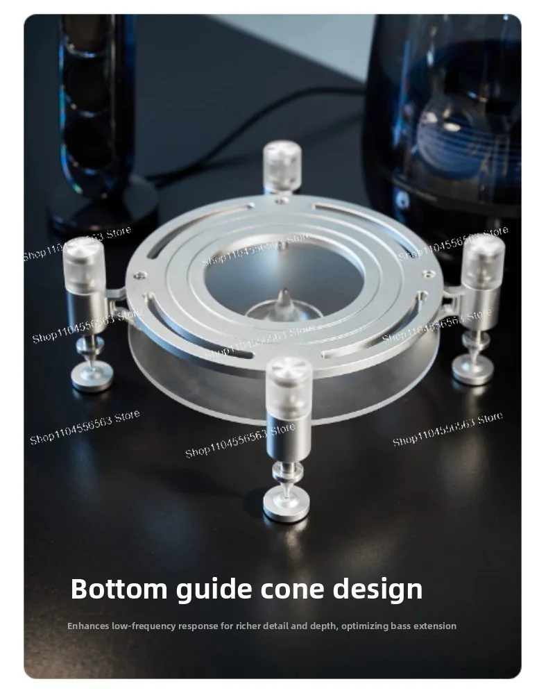 Magnetic Levitation Speaker Stand Metal Desktop Shock‑Absorbing Base for Crystal 4th 5th Generation Speaker