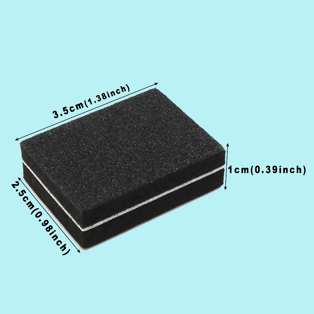 5/20/40pcs Black Mini Nail File Buffer Block Double 100/180 Grit Sponge Sanding Buffing Manicure Pedicure Nail Art Files Tools