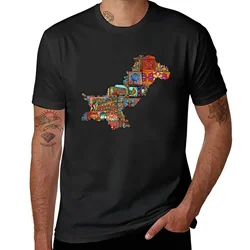 Truck Art Unique Style Desi Touch Pakistan Map within Pakintani Truck Art T-Shirt boys whites vintage men clothes heavyweight