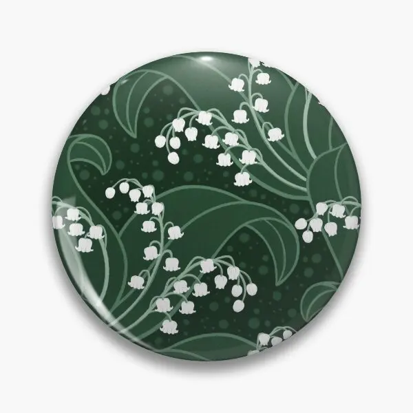 Lily Of The Valley Pattern  Soft Button Pin Metal Funny Brooch Badge Collar Cartoon Cute Creative Decor Jewelry Lover Gift Women