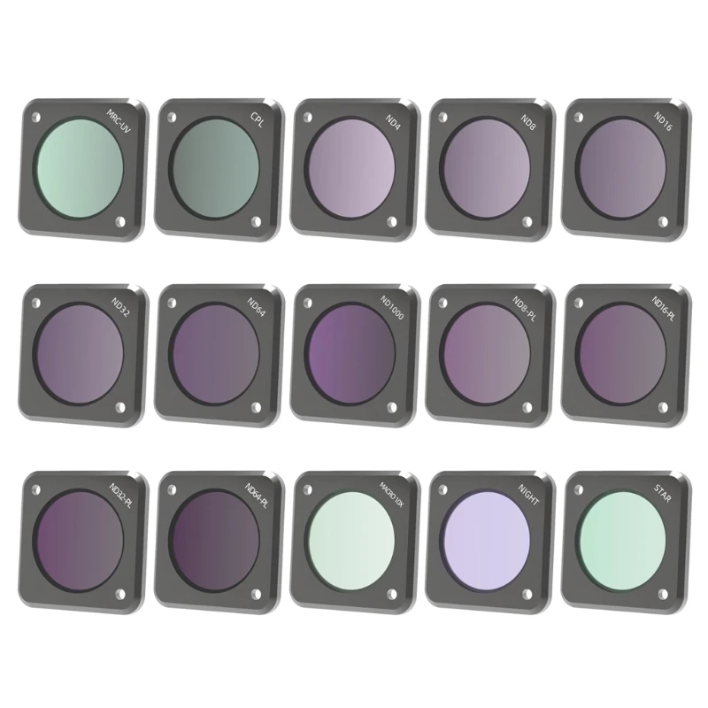 for DJI-Action 2 Drone Filters Set Accessories Camera Lens Filters CPL UV ND4 ND8 ND16 ND32 ND64 ND1K ND16PL