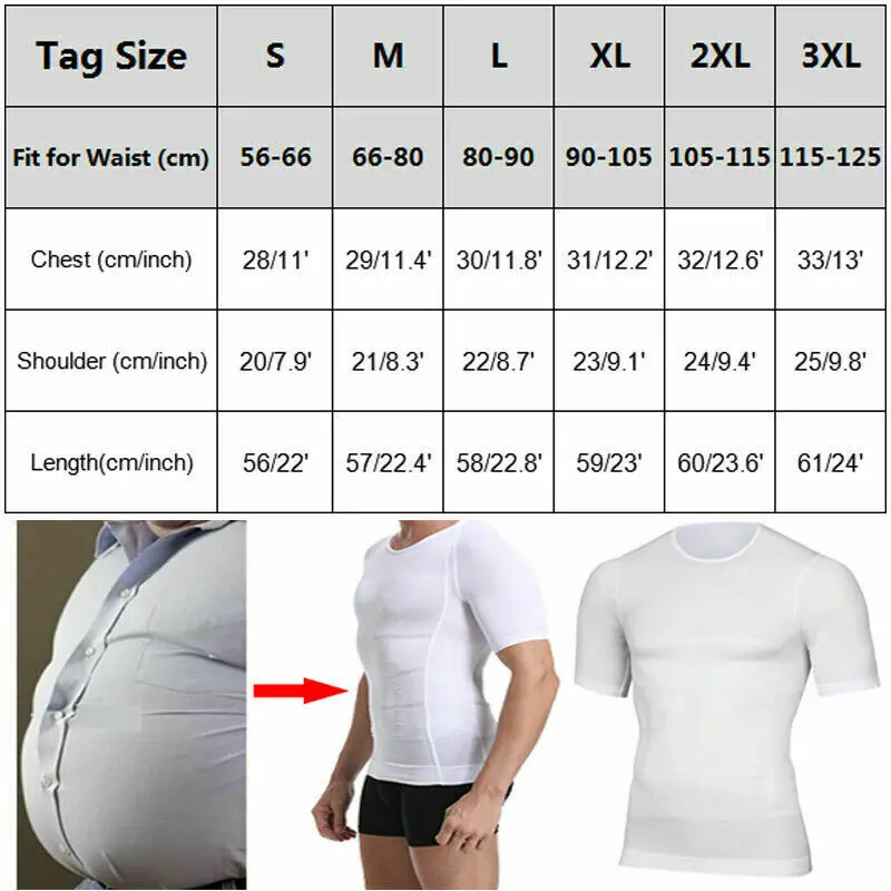 Men Body Shaper Tight Compression Shirts Tummy Control Abdomen Slimming Shaping Back Support Gynecomastia Reduce Boobs Underwear