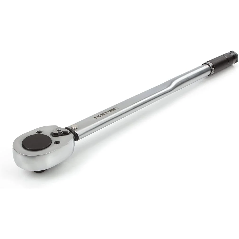

3/4 Inch Drive Torque Wrench Micrometer 50-300 ft-lb Click Sound High-Contrast Scale Dual-Range Calibration Durable Steel