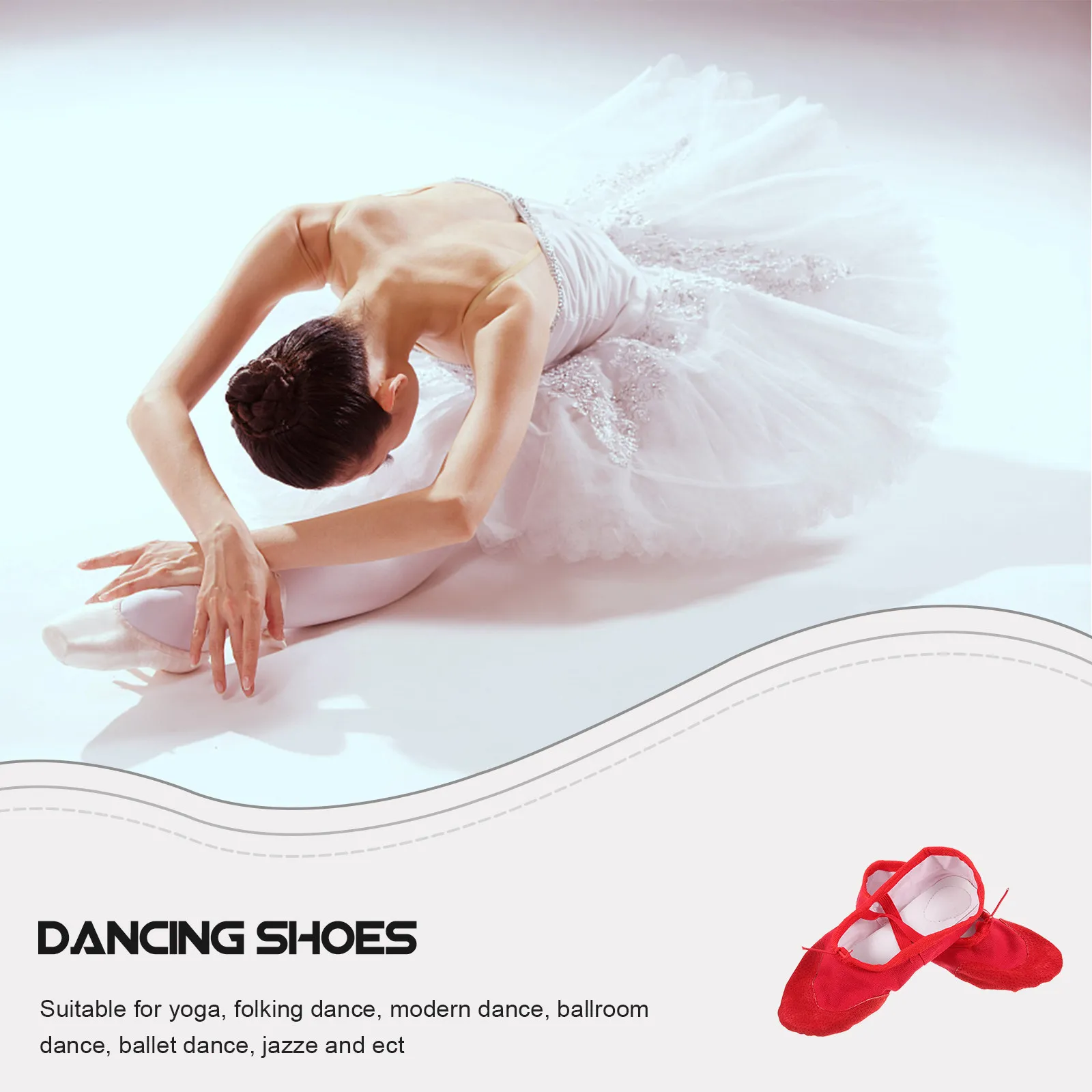 1Pair Cat Shoes Professional Dancing Shoes with Elastic Band Anti Slip Sole for Yoga Folk Modern Ballroom Jazz