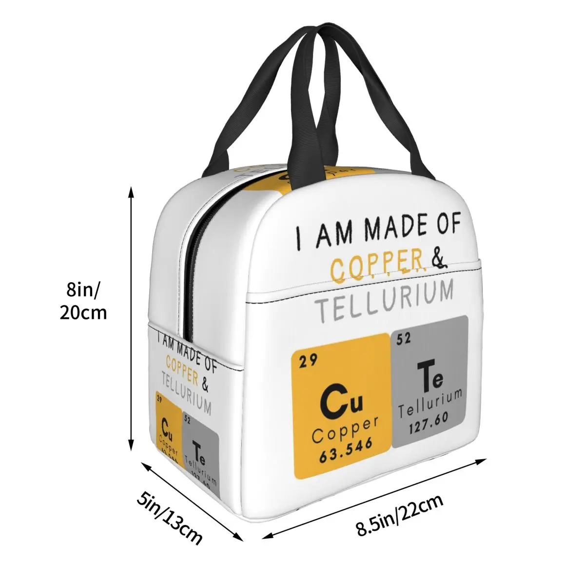 عناصر الجدول الدوري العلوم الكيمياء الكيميائية معزول حقيبة الغداء للنساء الاطفال المحمولة صناديق الطعام صندوق غداء حراري حمل