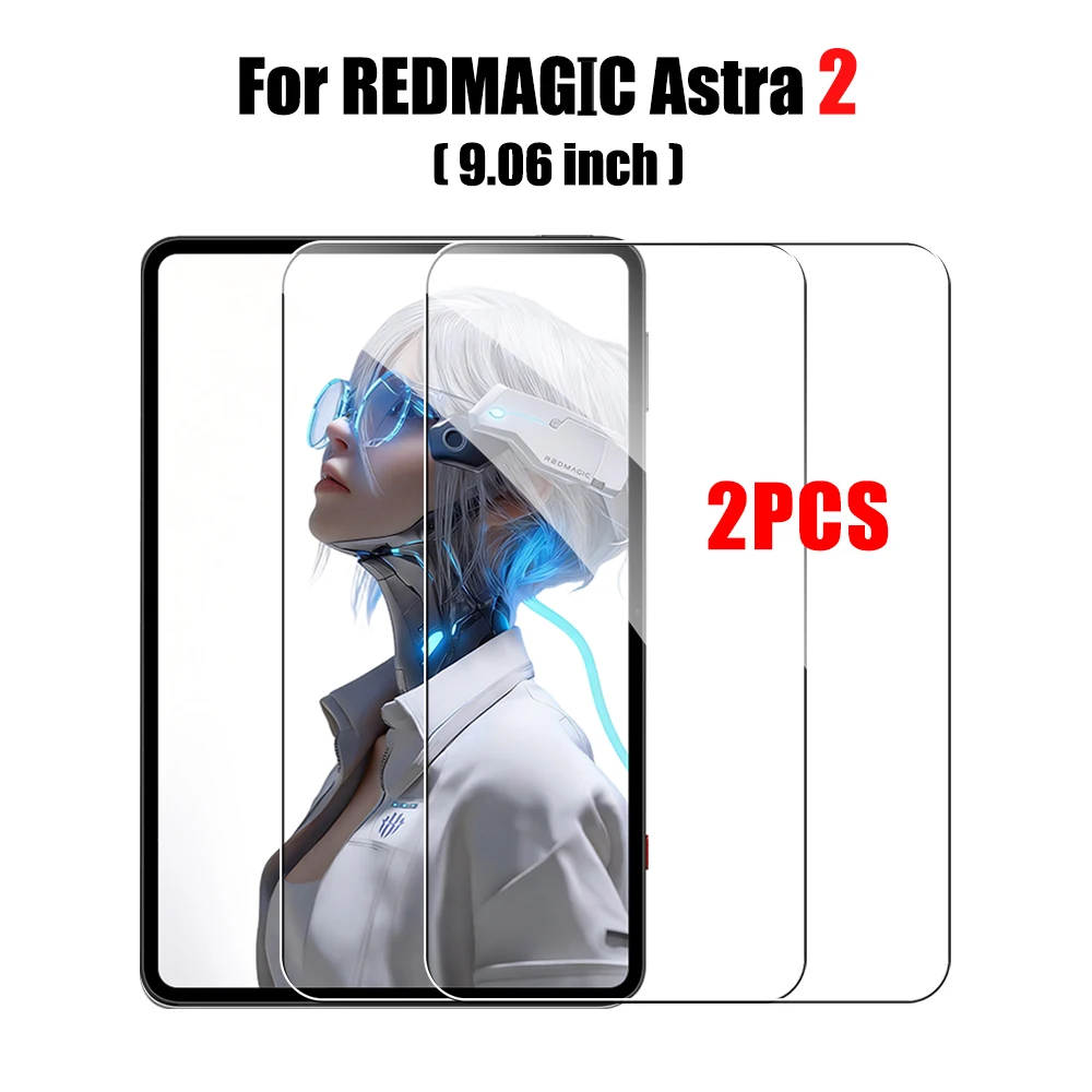 2 Stück gehärtetes Glas Displayschutzfolie für Redmagic Astra Gaming Tablet Nova Red Magic Astra 2 Zubehörfolie