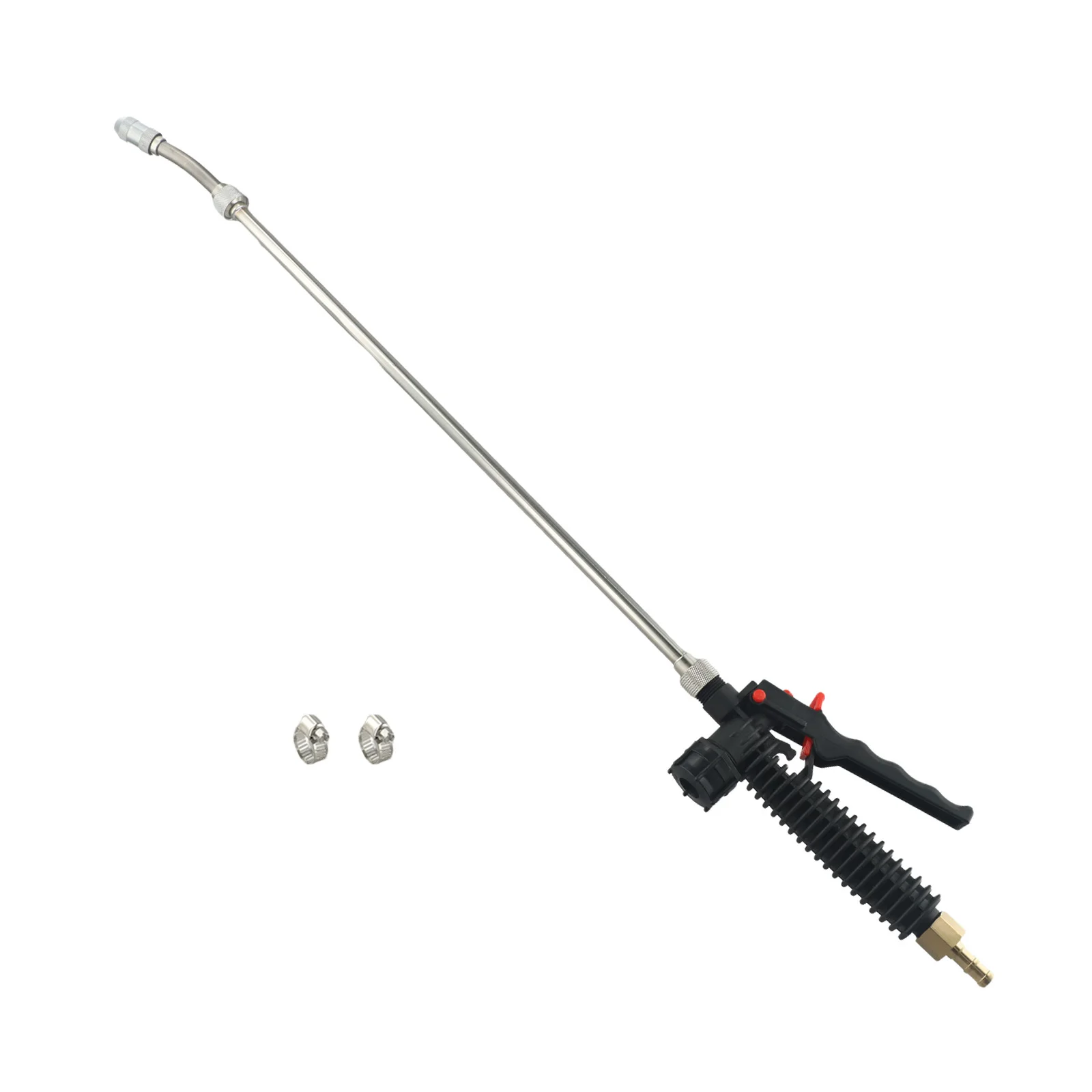 Adjustable Nozzle Wand High Pressure Sprayer Wand Rubber Handle Comfortable Grip Fine Mist To Straight Stream For 3 8 Inch Hose