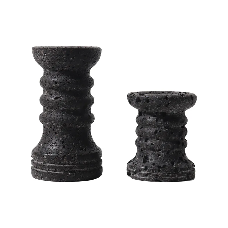 

European light luxury natural marble round candle holder, hotel dining table romantic candlelight dinner decoration