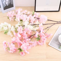 100cm Long Artificial Cherry Blossom Branches Silk Spring Peach Blossom Fake Flowers Arrangements for Home Wedding Decoration