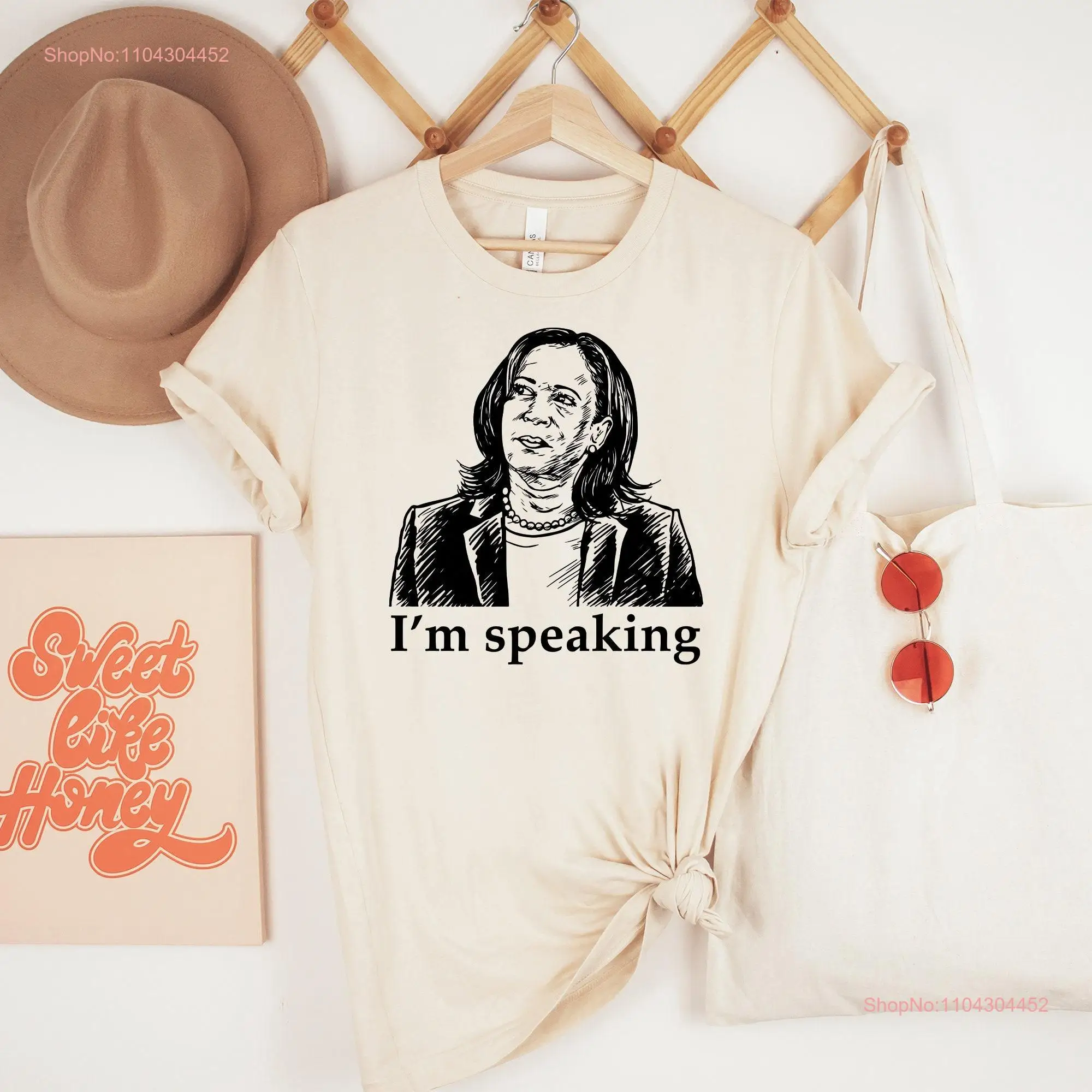 Kamala Harris 2024 T Shirt I'm Speaking Rally Madam PresidenT Democrat US Elections long or short sleeves