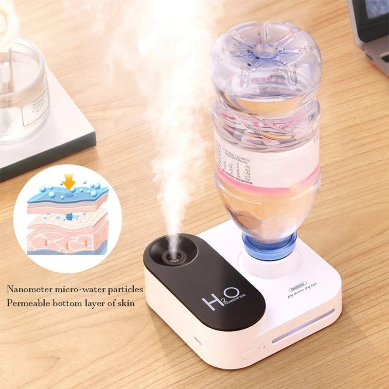 Mini Camera Shape Humidifier USB Portable Large Mist Volume Desktop Water Bottle Humidifier For Bedroom Office