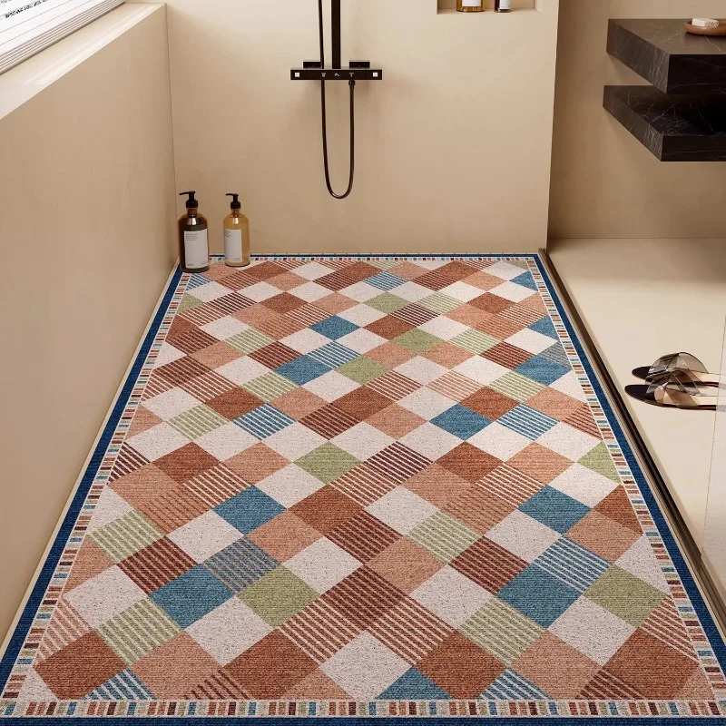 

Коврик для ванной комнаты из шелка с перфорацией для слива, специальный коврик для душа, для детей, для купания, противоскользящий, прочный, для ног