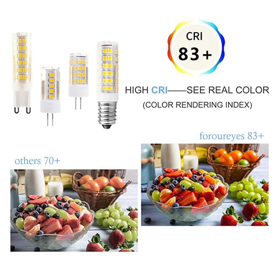 10pcs LED Bulbs 220V G4 G9 E14 4W 5W 7W High Brightness Corn Light Ceramic 2835 Warm/White Indoor Lighting Replace Halogen Lamp