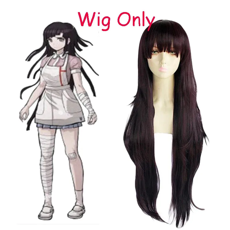 CyMikan Tsumiki تأثيري أنيمي Danganronpa Dangan Ronpa 2 تأثيري حلي النساء الزي مجموعات فستان حفلة الهالوين شعر مستعار