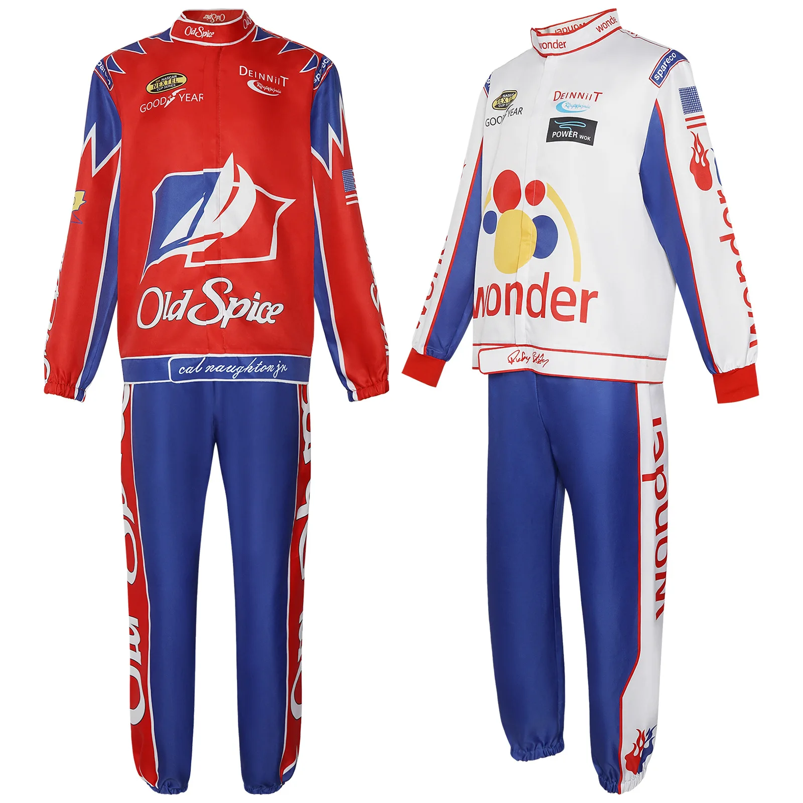 Disfraz de Cosplay del Uniforme de Carreras de Ricky Bobby de Talladega Nights, Traje de Carreras de Wonder, Atuendos de Cosplay de Ricky Bobby