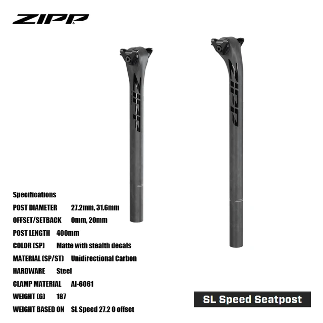 SRAM ZIPP SL Speed Seatpost Unidirectional Carbon Updated distinctive Zipp  cosmetics 27.2, and 31.6mm in 400mm length - AliExpress