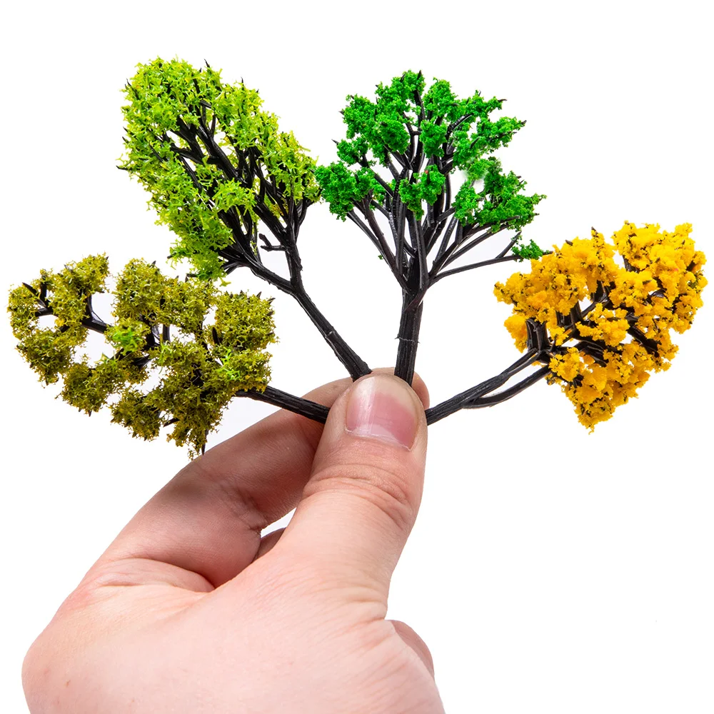 

30pcs/lot 3-12CM HO N Scale Miniature Model Tree For DIY Model Making Building Landscape Train Railway Scenery Layout