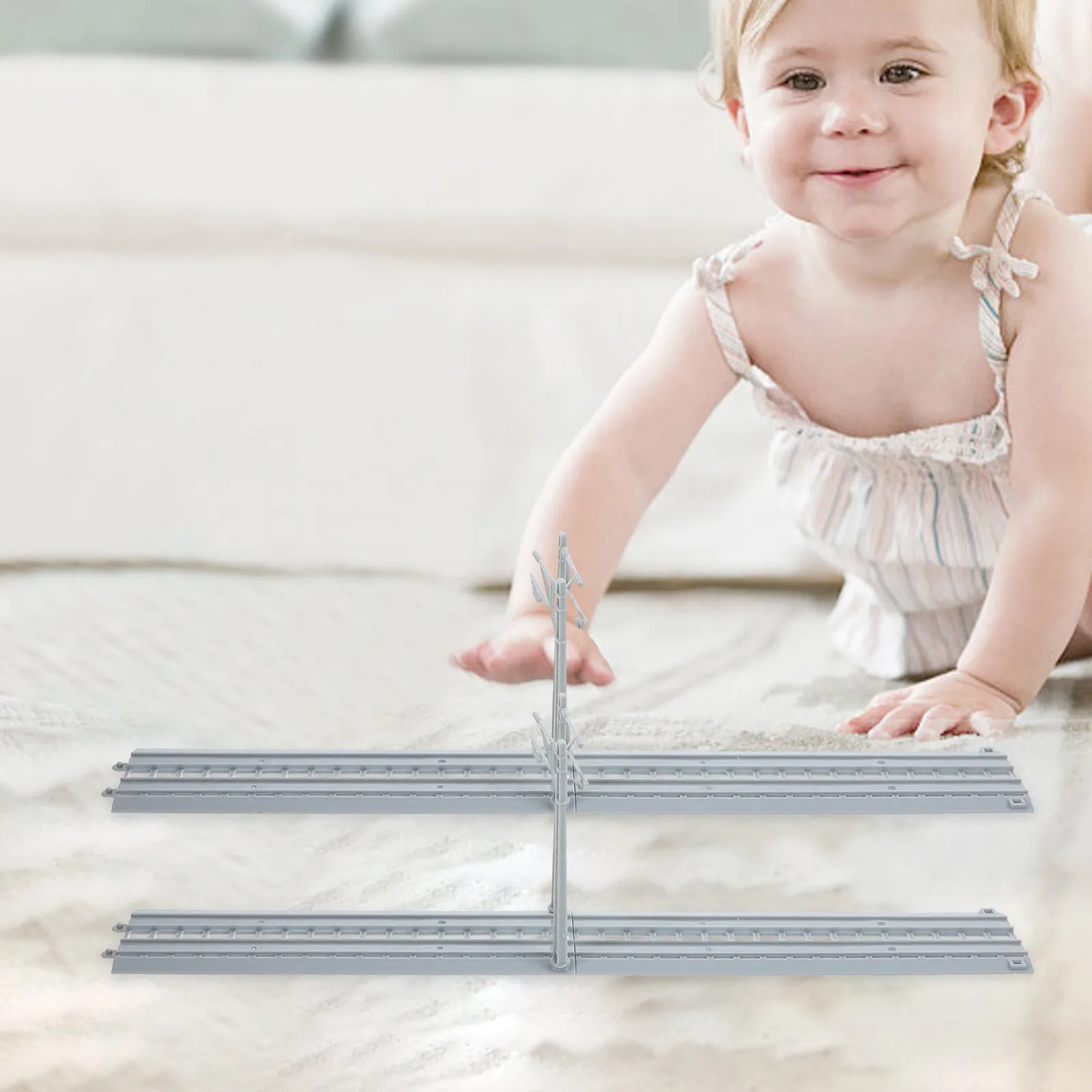 

1Set Plastic Train Track Accessories for Kids Educational DIY Railway Layout Building Play Set with Smooth Sturdy Blocks for 3