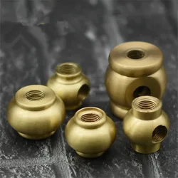 Brass desk lamp corner parts 90 degree connection adapter nut copper M10 screw Wall lamp nook pillar lighting accessories