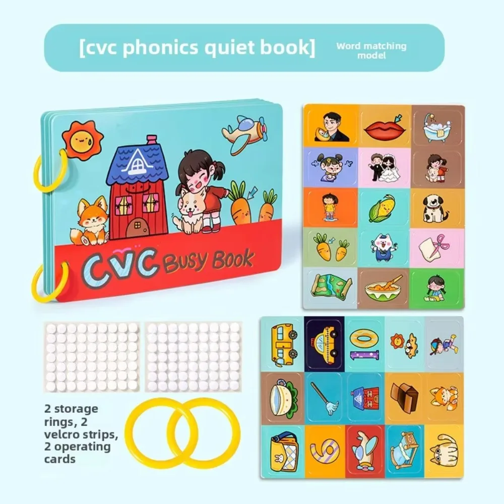 

Интерактивное здание слов CVC, занятая книга, 1-10 лет, количество слов, познание, соответствующая игра, сделай сам, детская занятая книга, игрушка с героями мультфильмов