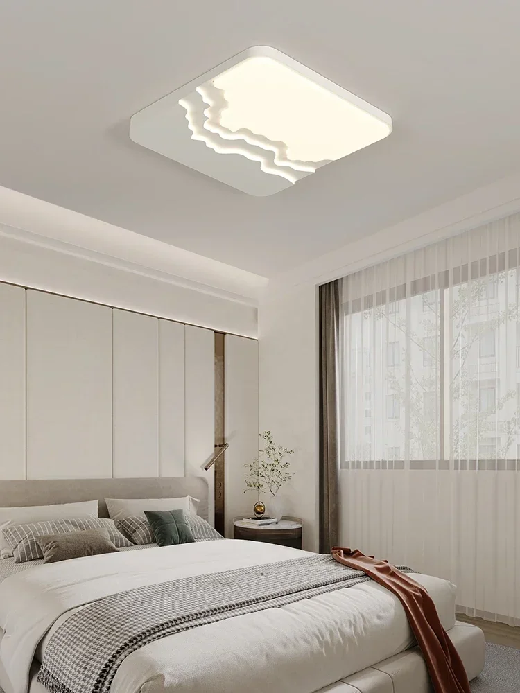 Modern Wood Grain LED Ceiling Light Square Round LED Modern Flush Mount Lamp for Bedroom Kitchen Living Room Lighting Fixture