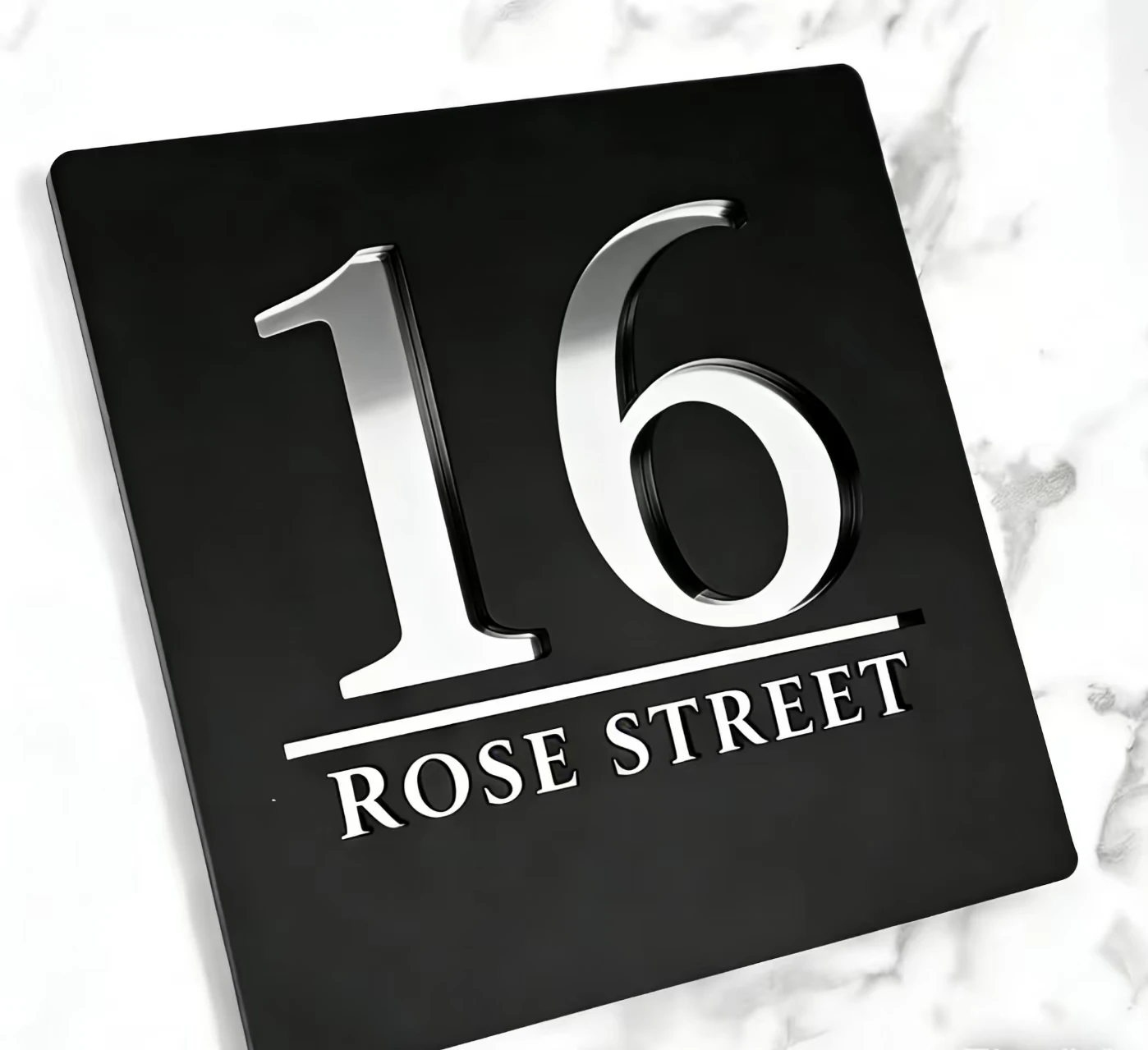 

3D Letter and Number Sign Large Custom Acrylic Modern Gray Door Plate Door Sign Address Street Outdoor Name Home Decor Plaque