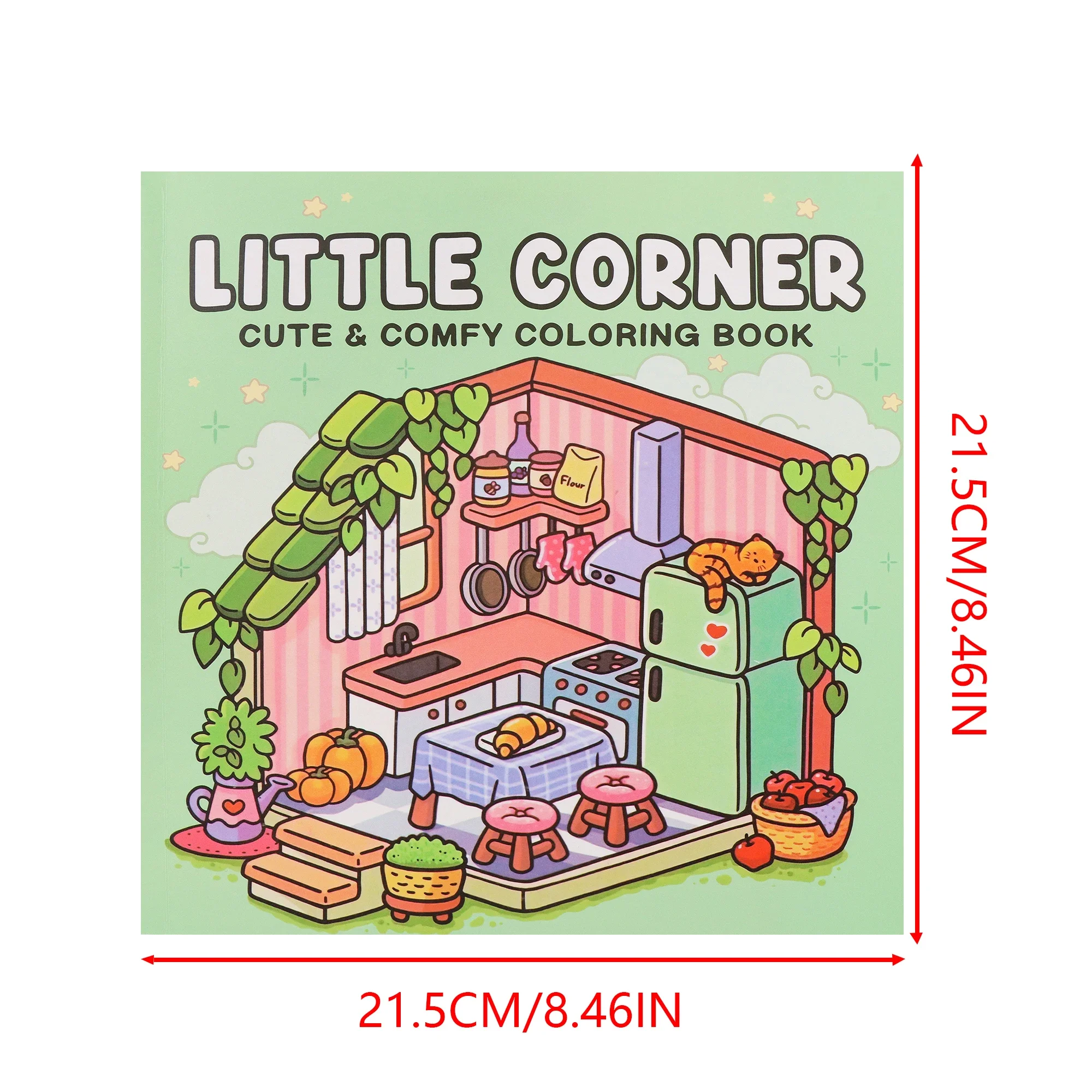 ** كتاب تلوين مريح لطيف للزاوية الصغيرة للبالغين والمراهقين يتميز بمخلوقات رائعة في لحظات مريحة للاسترخاء #2