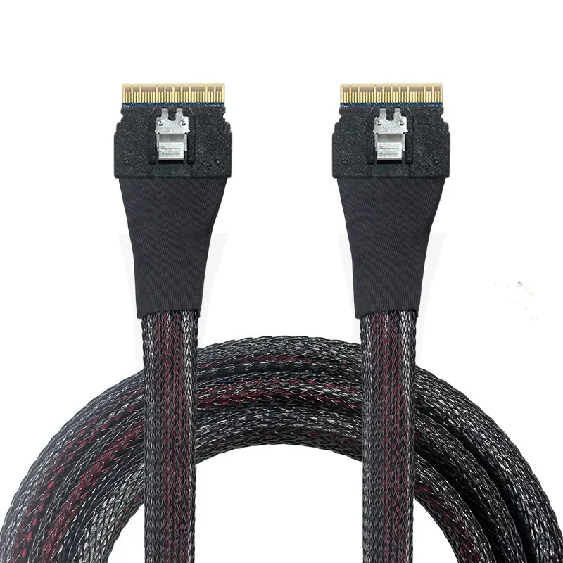 Slim SAS SFF-8654 8i To SFF-8654 8I 74P SAS 4.0 High-Speed Transmission Cable