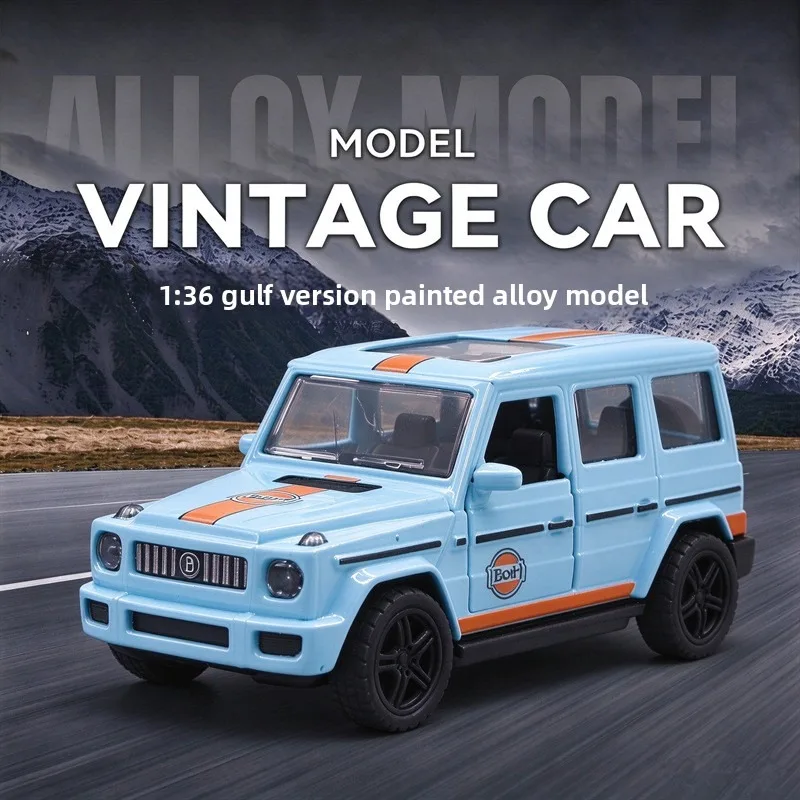 1:36 Two-door alloy Chill Beetle bus bay livery version, simulation model Amazon cross-border hot sale