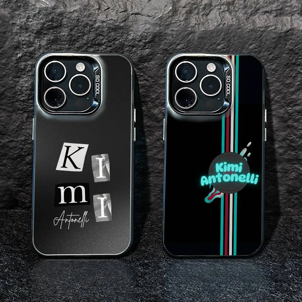 

K-Kimi Cool A-Antonelli Phone Case For IPhone 16 17 15 14 12 13 Pro Max Black Color Shockproof Cover