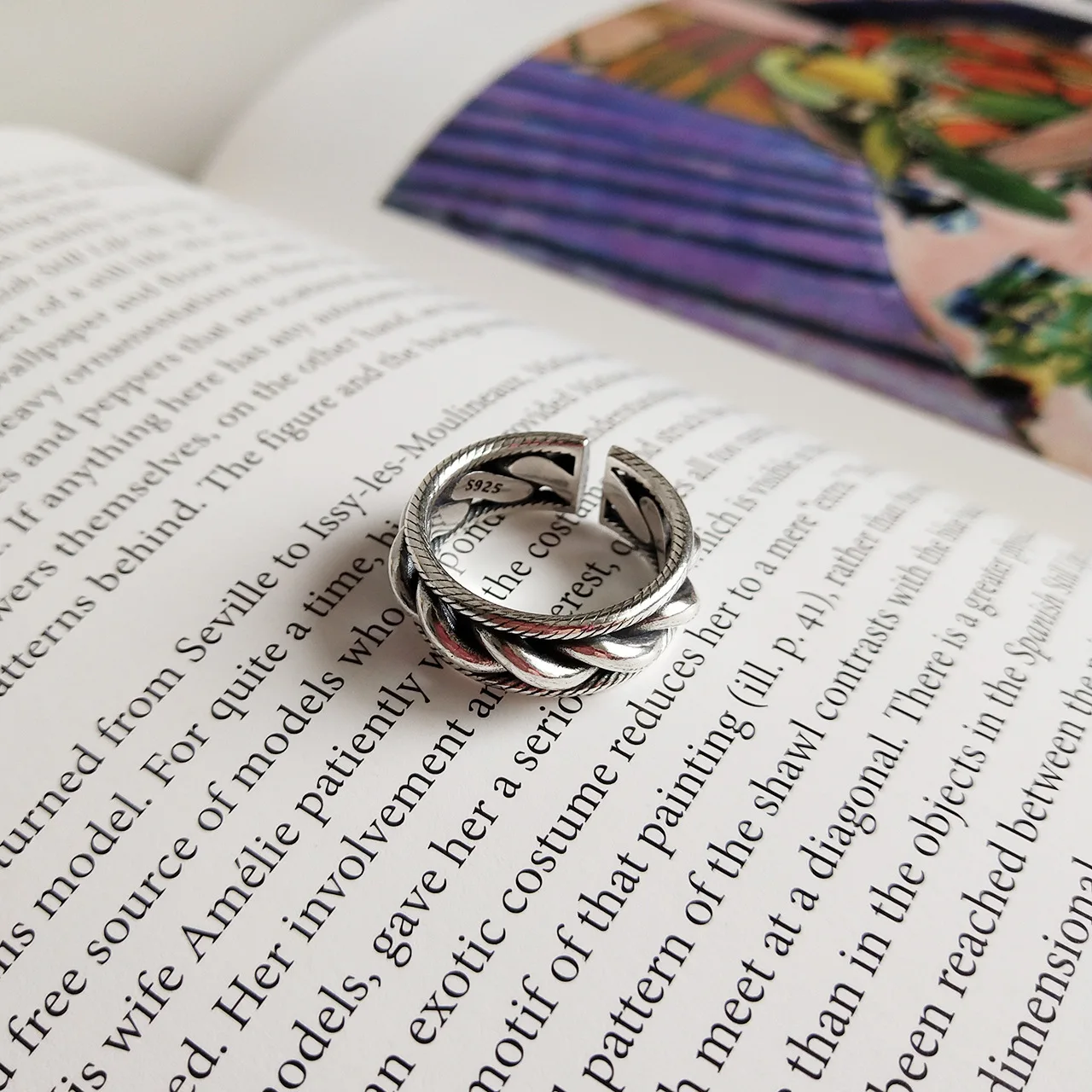 925 Sterling Silver Retro Simple Punk Chains Open Rings Unique Hip Hop For Woman Fine Jewelry Creativity Gift Wholesale