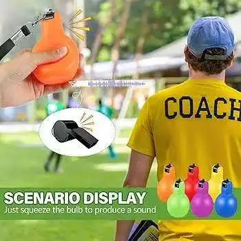 Eye-catching squeeze-sound hand-held whistle, loud and clear, suitable for pe teachers referees outdoor activities pet training