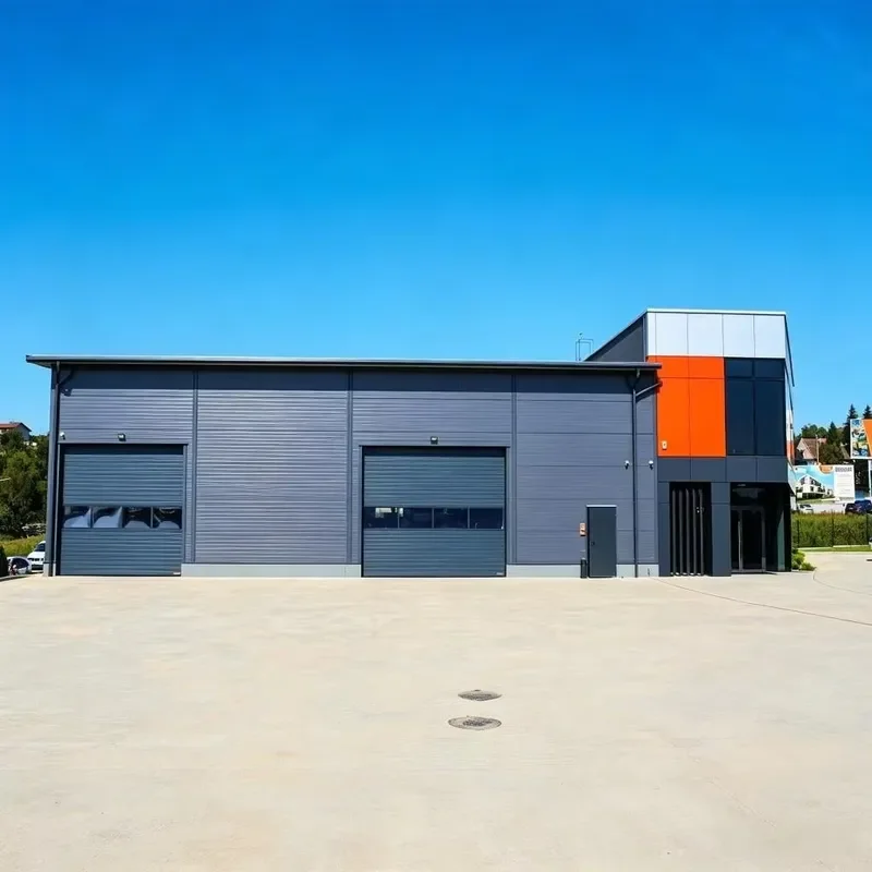 Steel Frame Building Wind Resistant Metal Warehouse Prefabricated Steel Storage Construction Low Foundation Expense