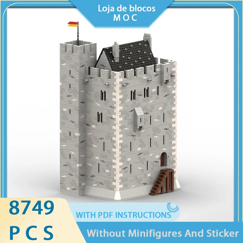 New Product MOC Building Blocks Medieval Architecture Model Kailinburg - Irish Tower Technology Modular Children's Toy DIY Set