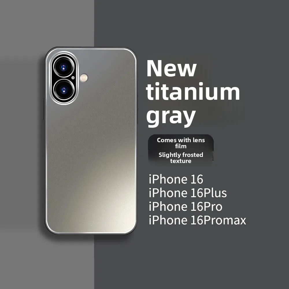 

Новый чехол для iPhone 16 16 pro max 16 pro 16 plus, матовый металлический чехол с защитой от падения, тонкий защитный чехол для мужчин и женщин