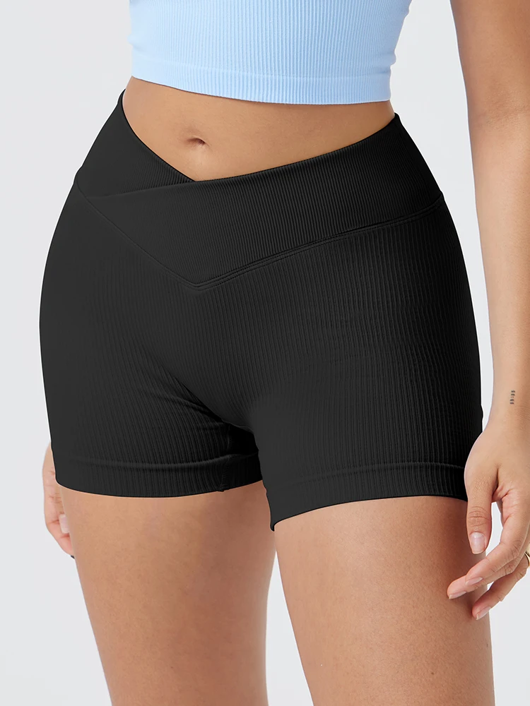 Women High Waist Workout Fitness Yoga Shorts High Waist Hip Lifting Fashion Jogging Fitness Sports Shorts