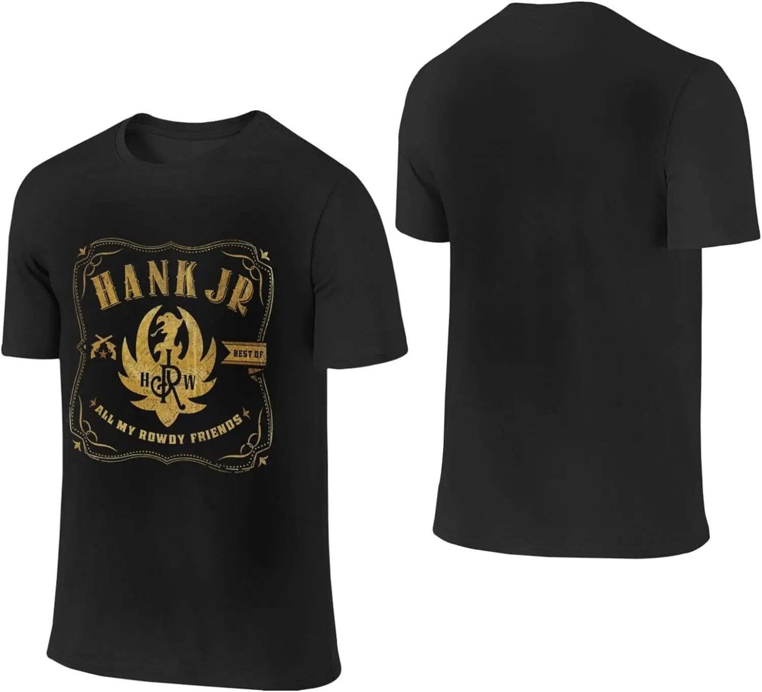 Men's T Shirt Cotton Tee Basic Short Sleeve Crewneck Shirt Tops Black