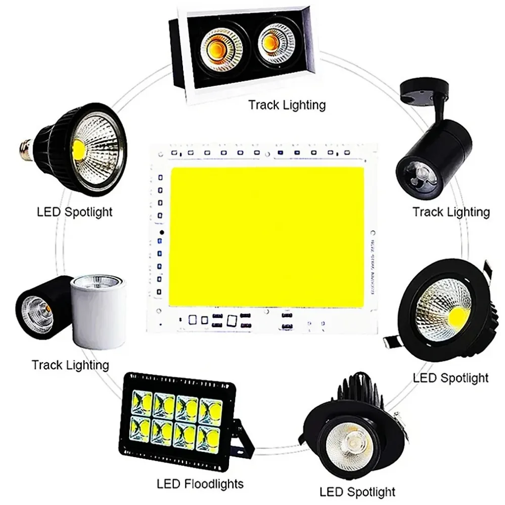 100W LED COB Chip 200W 150W 200-240V Smart IC non c\' è bisogno di Driver 220V lampada a LED per faretto di luce di inondazione sorgente luminosa di