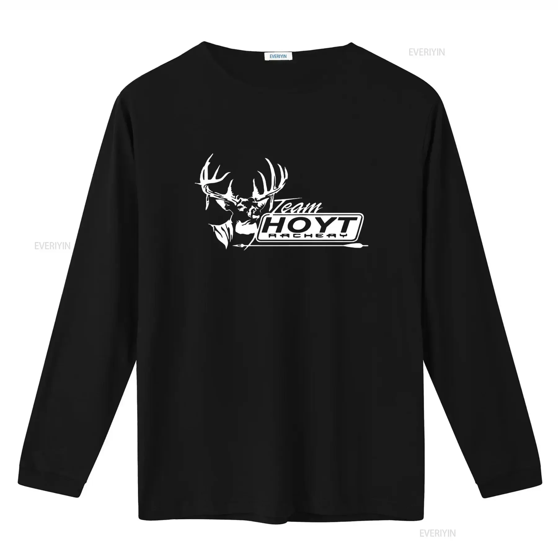 New Men's Hoyt Archery Bow Logo T Shirt Black USA Sizes S 5XL Long s vintage Washed Breathable Top For Everyday Wear Stylish