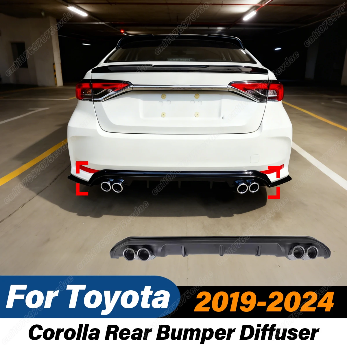 

Для Toyota Corolla 2019 2020 2021 2022 2023 2024 задний бампер, диффузор, защита заднего бампера, внешние обвесы