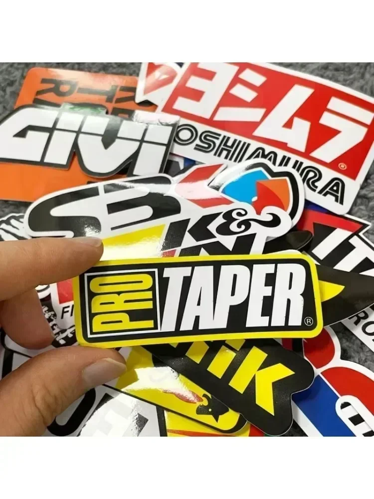 40/80 pçs aleatório motocicleta adesivos ornamentais para kawasaki yamaha bmw honda decalques