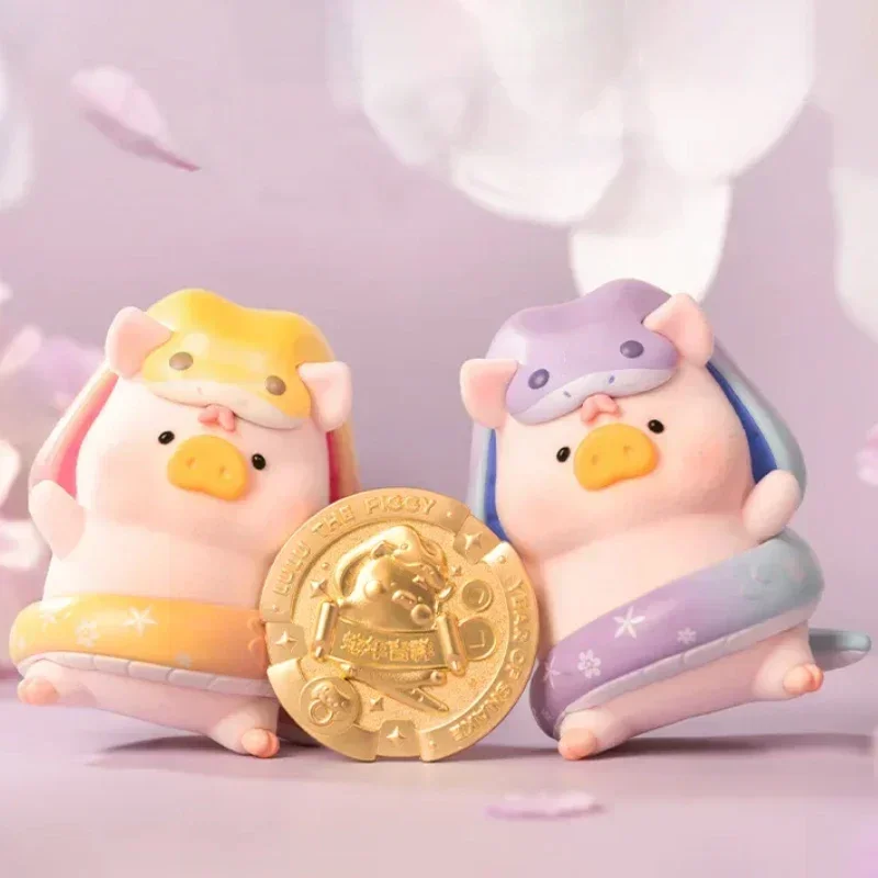 Lulu The Piggy Year of Snake Series Figurka akcji Śliczna figurka anime Kawaii Wiszący wiosenny festiwal Kolekcja Tryb zabawek Model