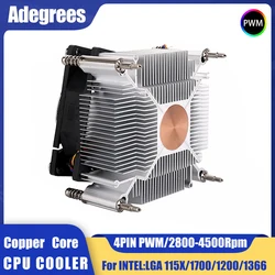 CPU Cooler 4PIN PWM 80MM TDP 120W Copper Core CPU Fan for Intel 1150/1151/1155/1156/1700/1200/1366 PC Radiator